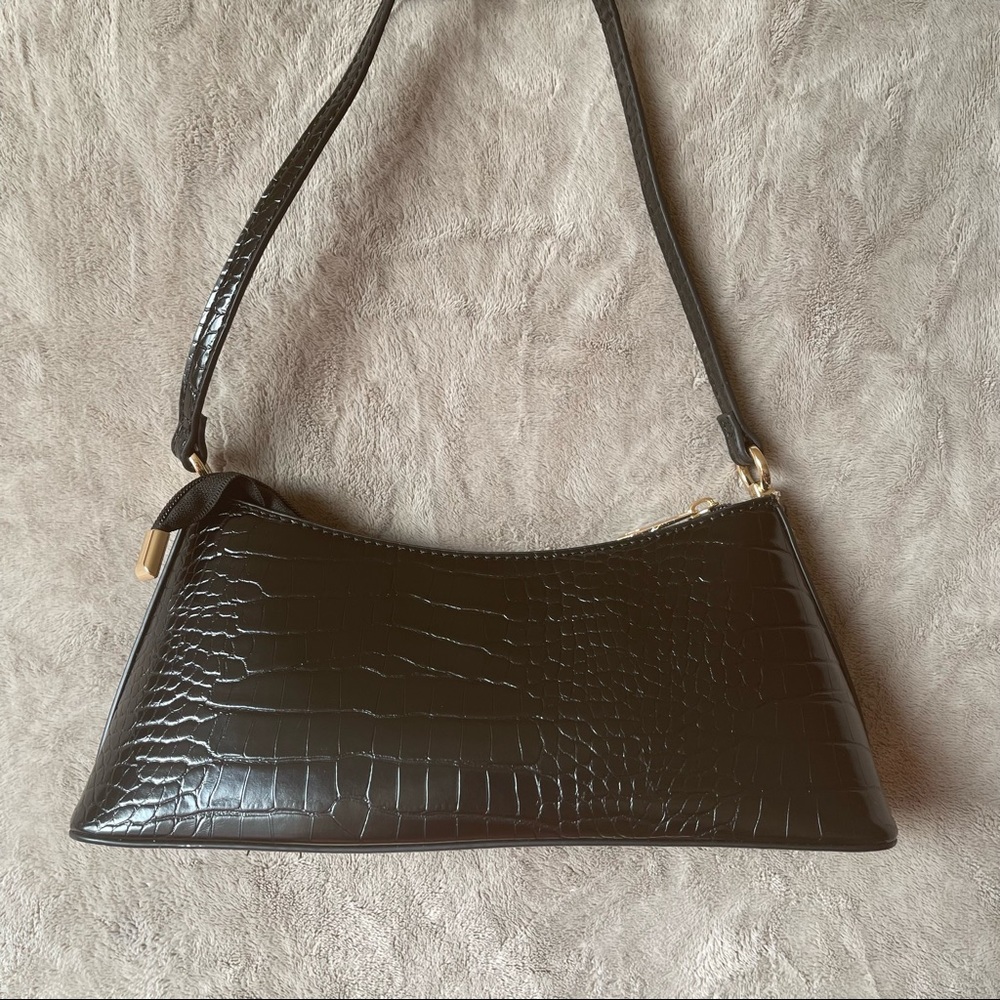 ASOS Black Croc Shoulder Bag